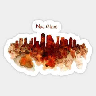 New Orleans watercolor skyline Sticker